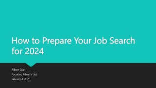 How to Prepare For a Successful Job...